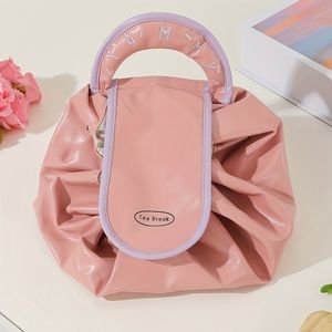 Drawstring Travel Cosmetic Organizer/Bag Pink